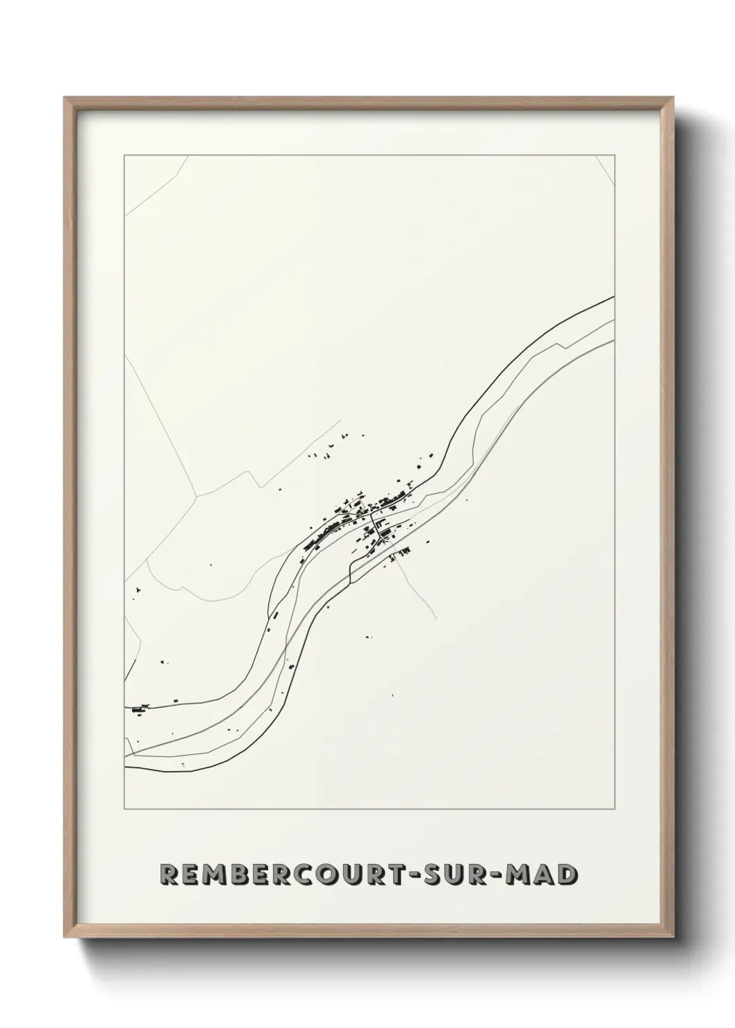 Un poster carte Rembercourt-sur-Mad