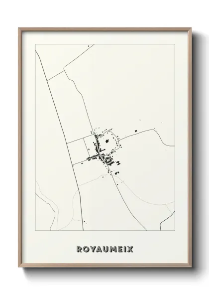 Une affiche de carte sur Royaumeix