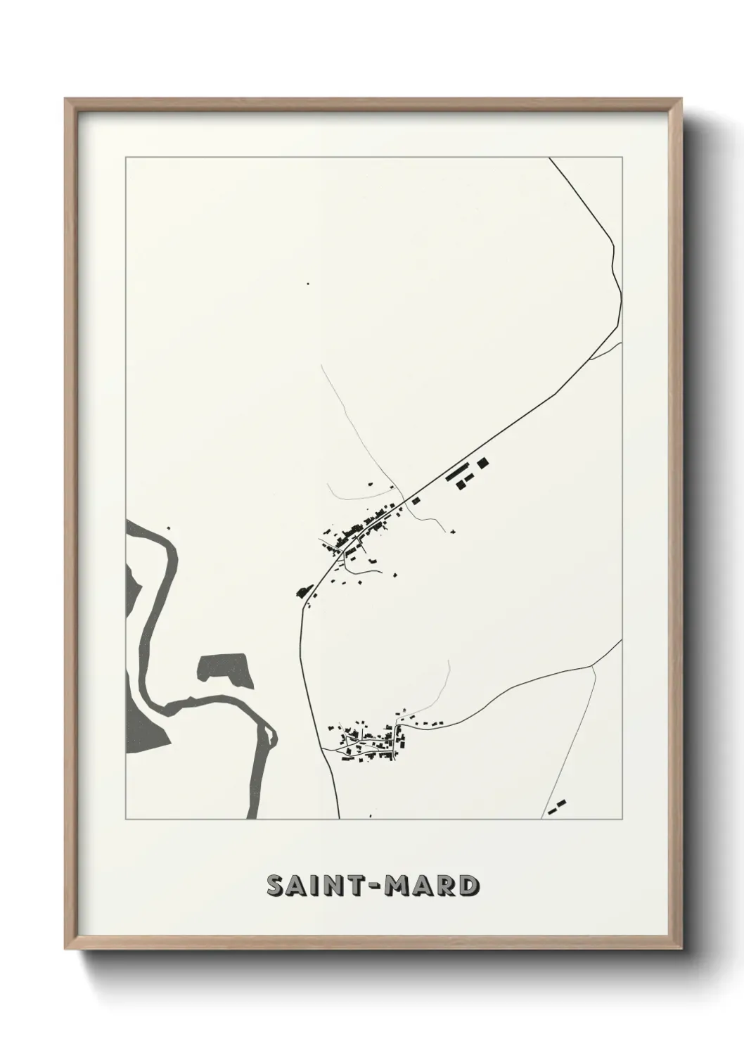 Un poster carte Saint-Mard