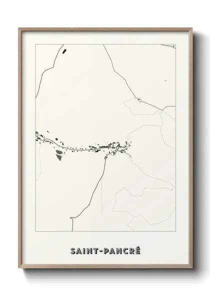 Une affiche de carte sur Saint-Pancré