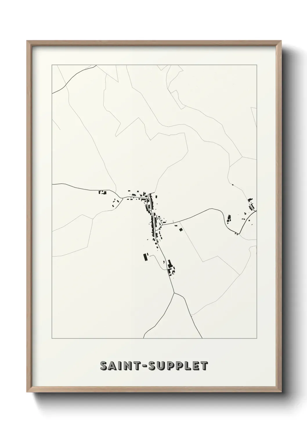 Un poster carte Saint-Supplet