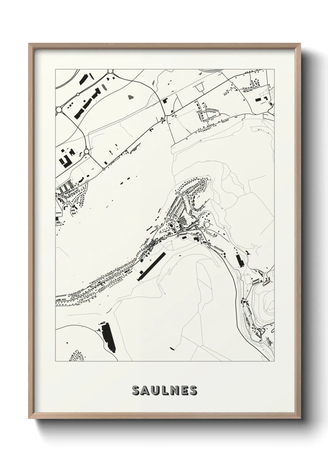 Un poster carte Saulnes