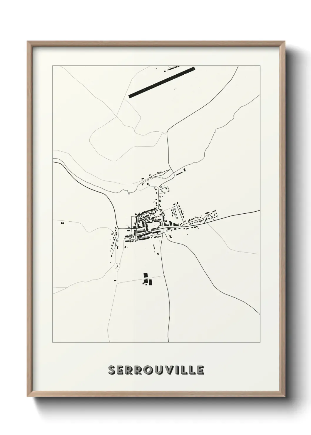 Un poster carte Serrouville