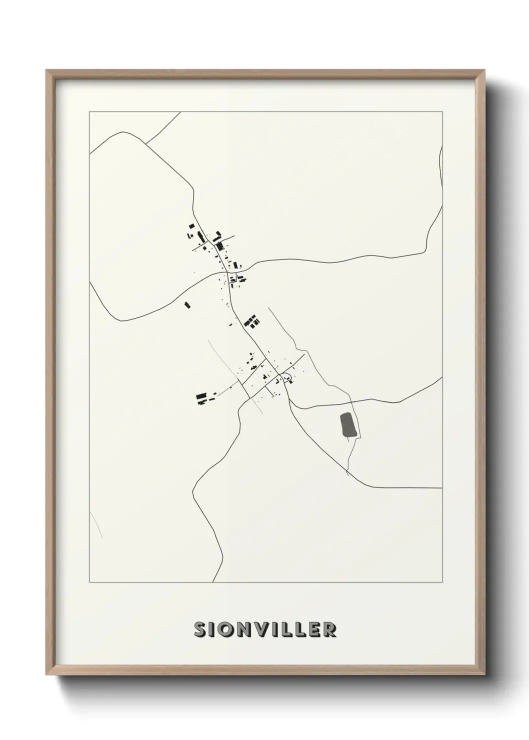 Un poster carte Sionviller