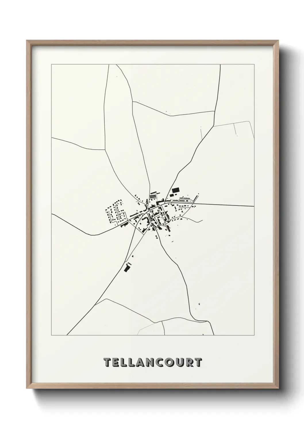 Un poster carte Tellancourt