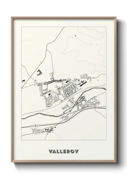 Une affiche de carte sur Valleroy
