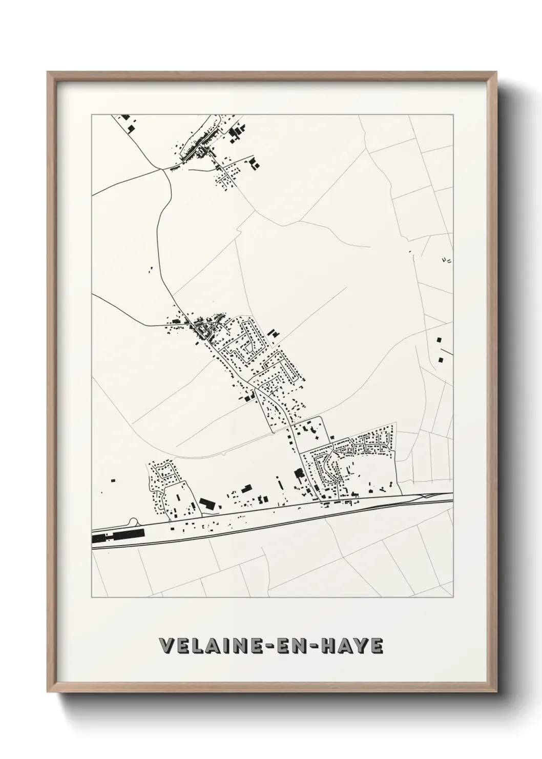 Un poster carte Velaine-en-Haye