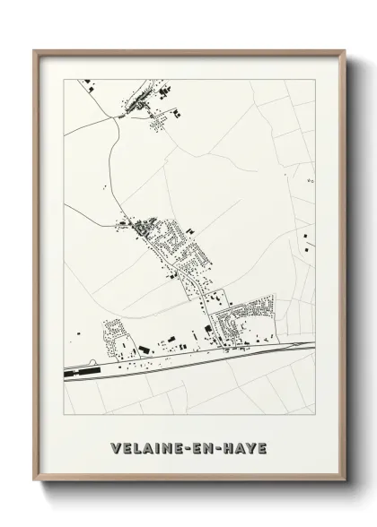 Une affiche de carte sur Velaine-en-Haye