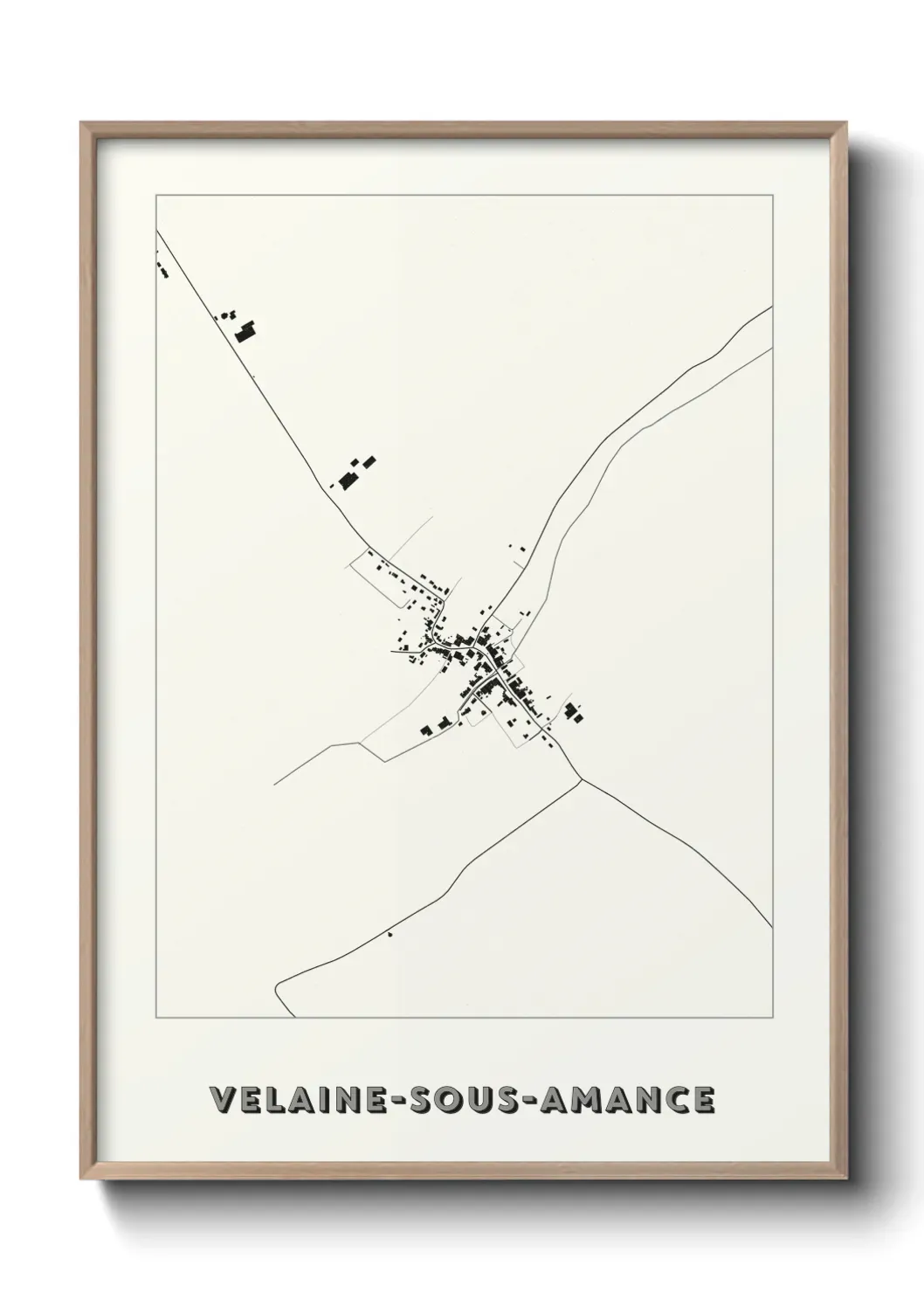Un poster carte Velaine-sous-Amance