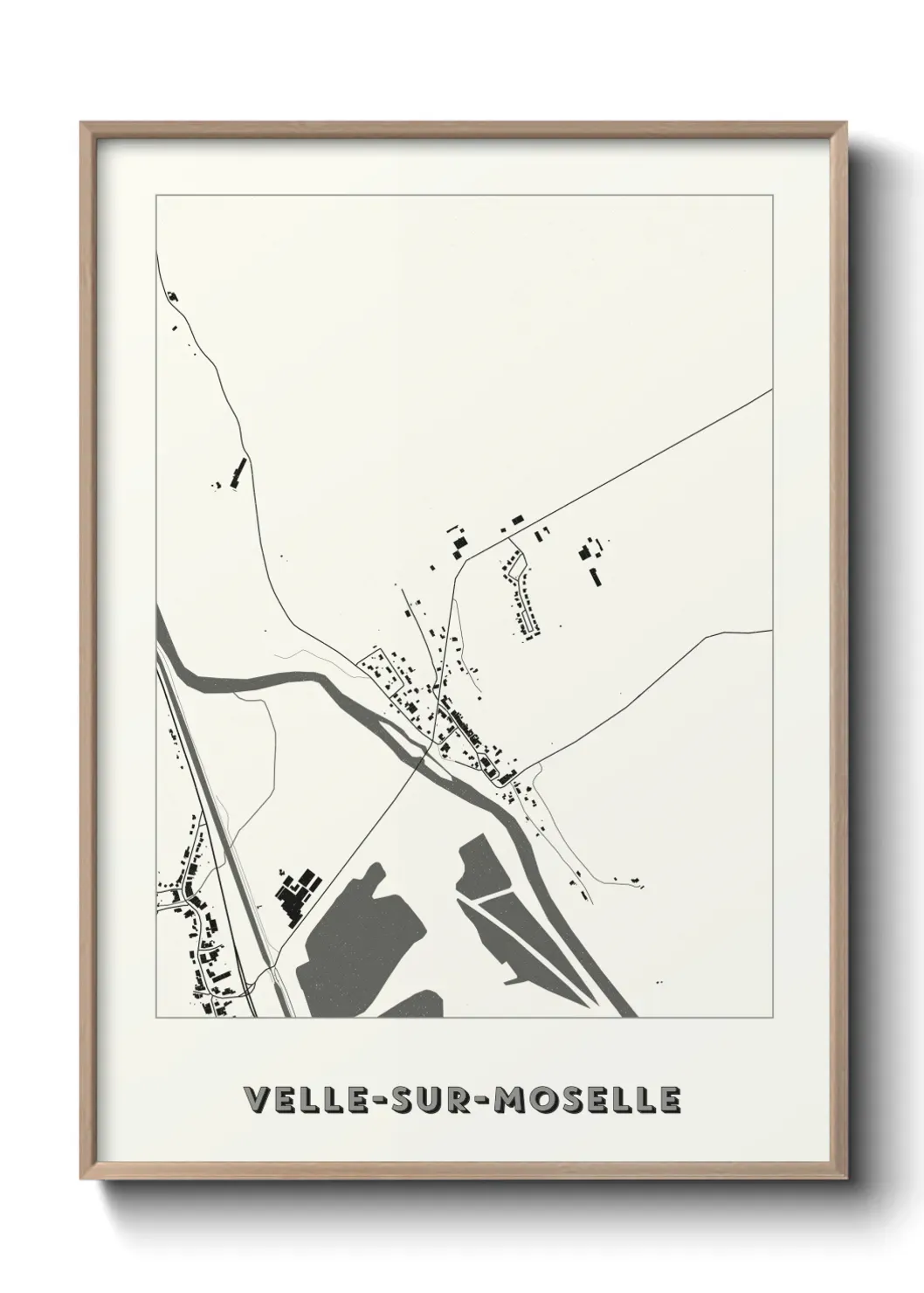 Un poster carte Velle-sur-Moselle