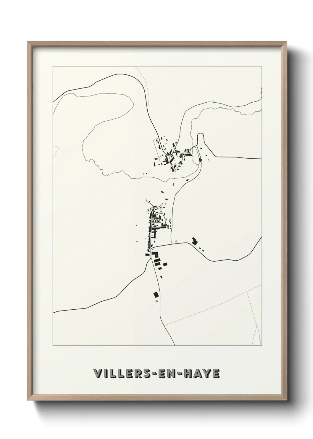 Un poster carte Villers-en-Haye