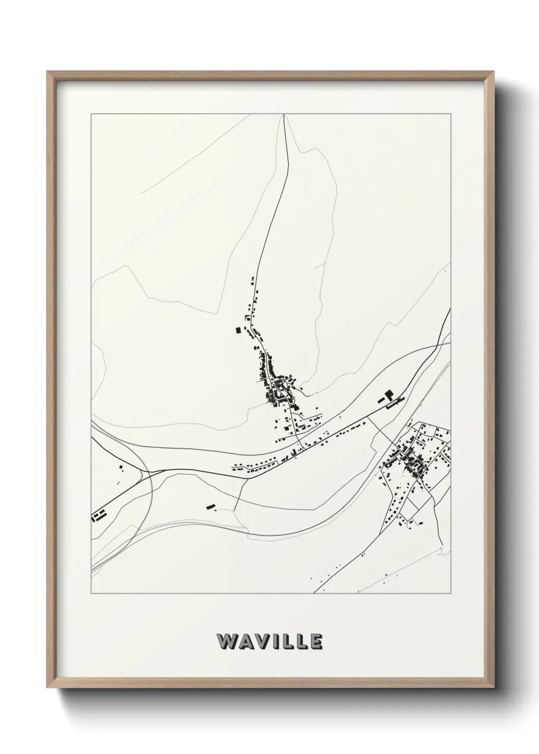 Un poster carte Waville