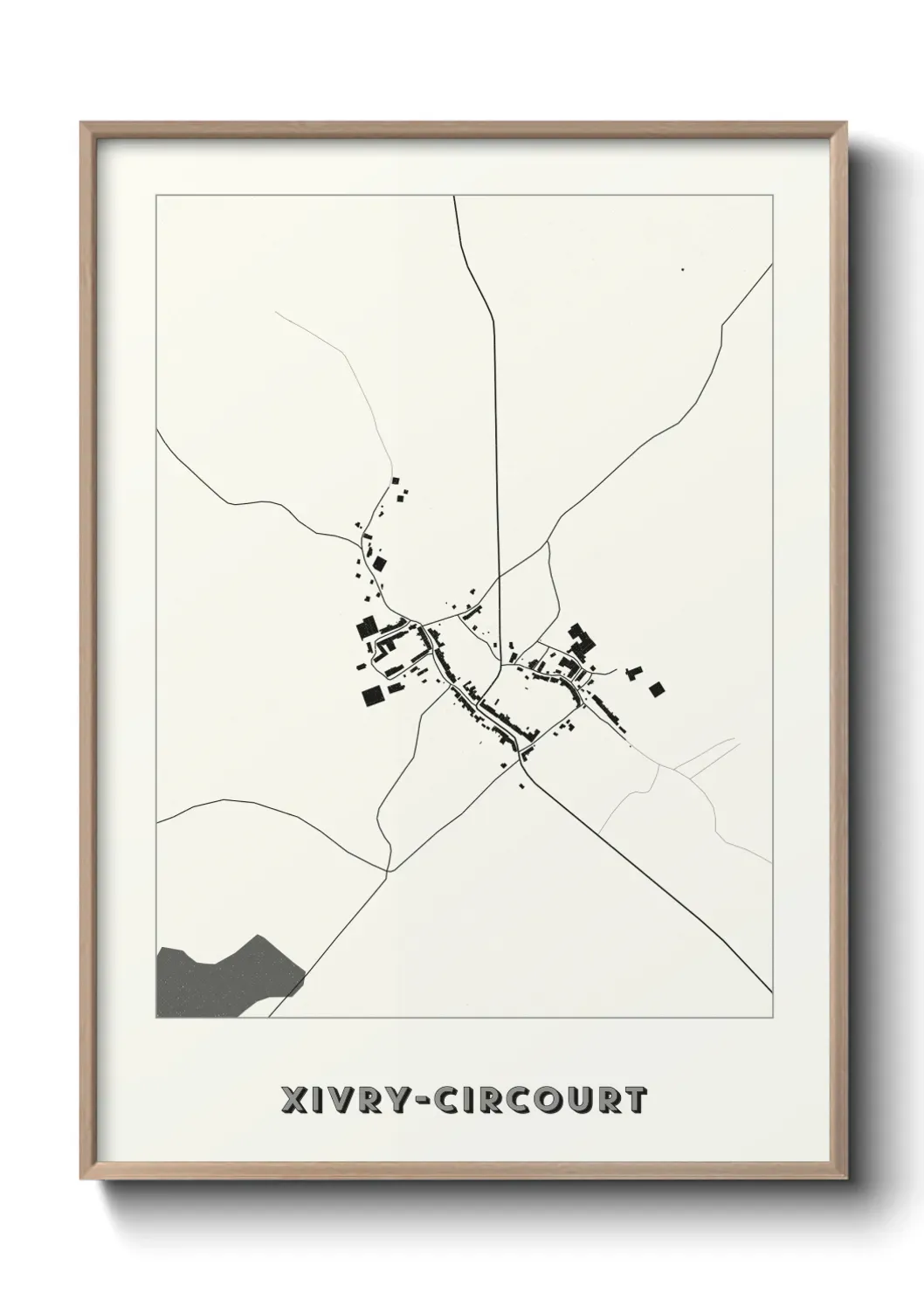 Un poster carte Xivry-Circourt