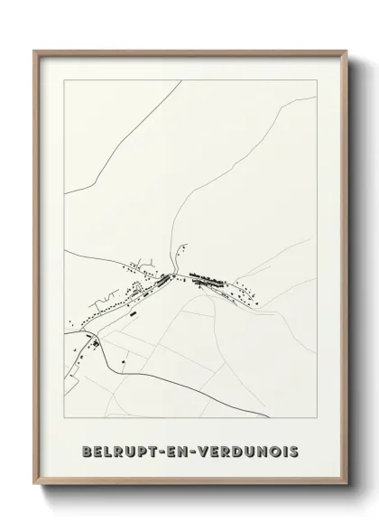Une affiche de carte sur Belrupt-en-Verdunois
