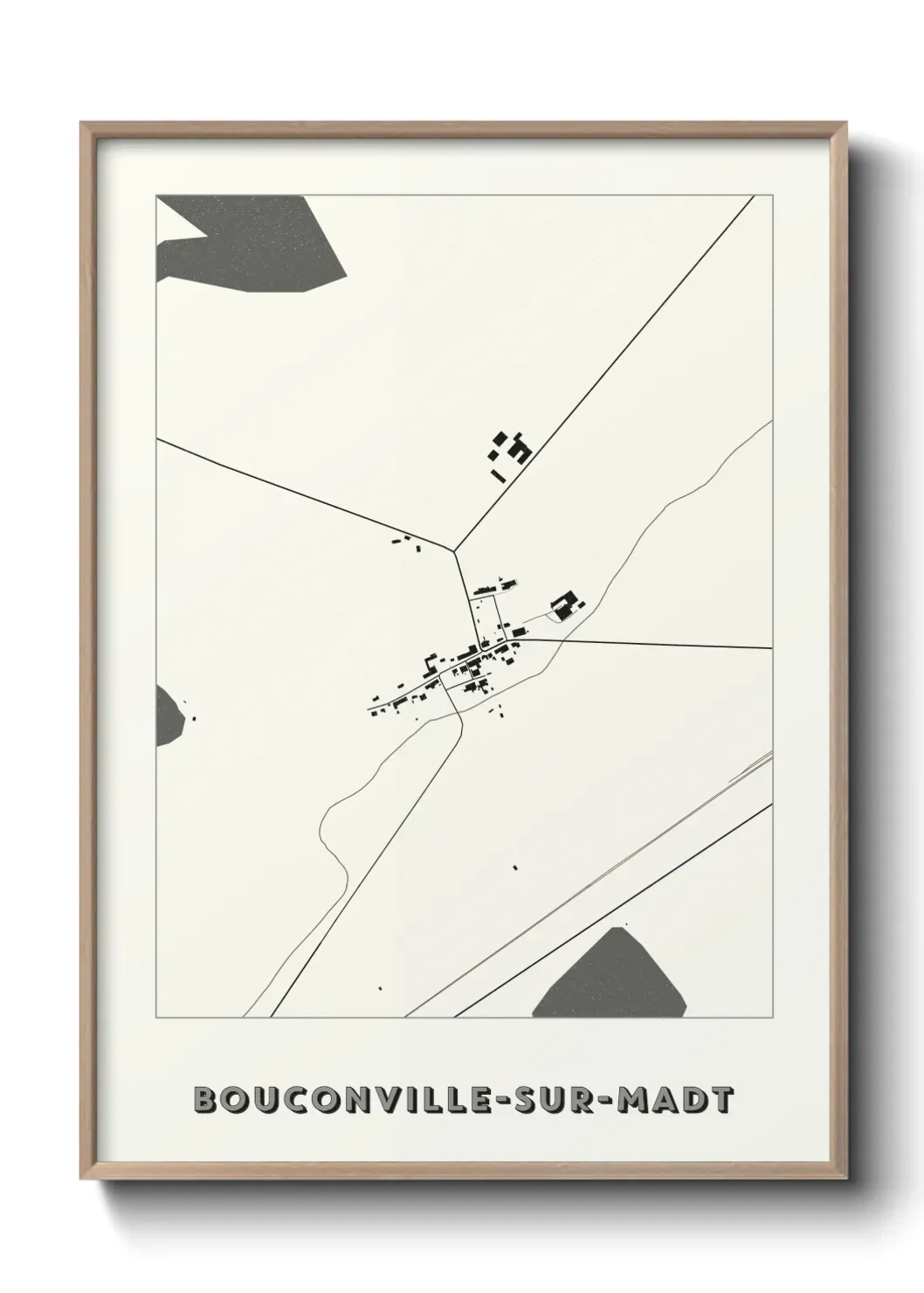 Un poster carte Bouconville-sur-Madt