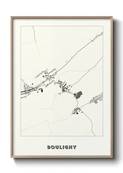 Une affiche de carte sur Bouligny