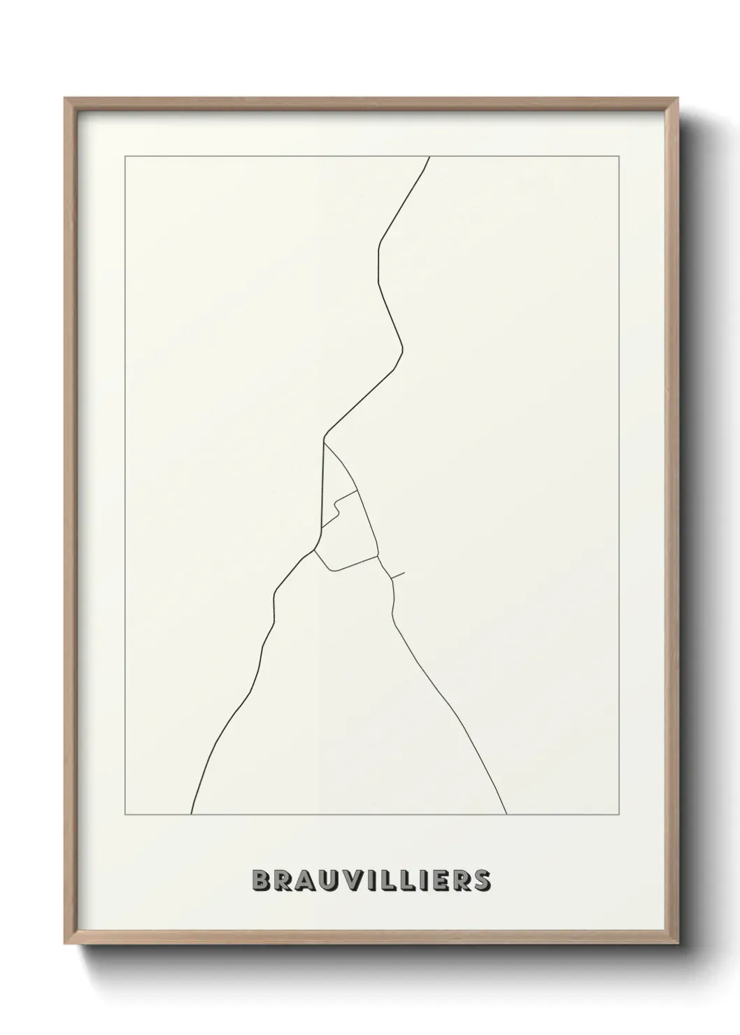 Un poster carte Brauvilliers