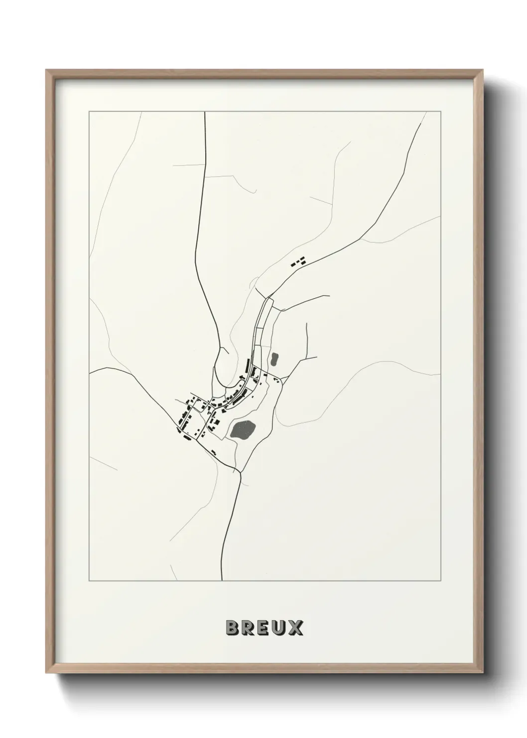 Un poster carte Breux