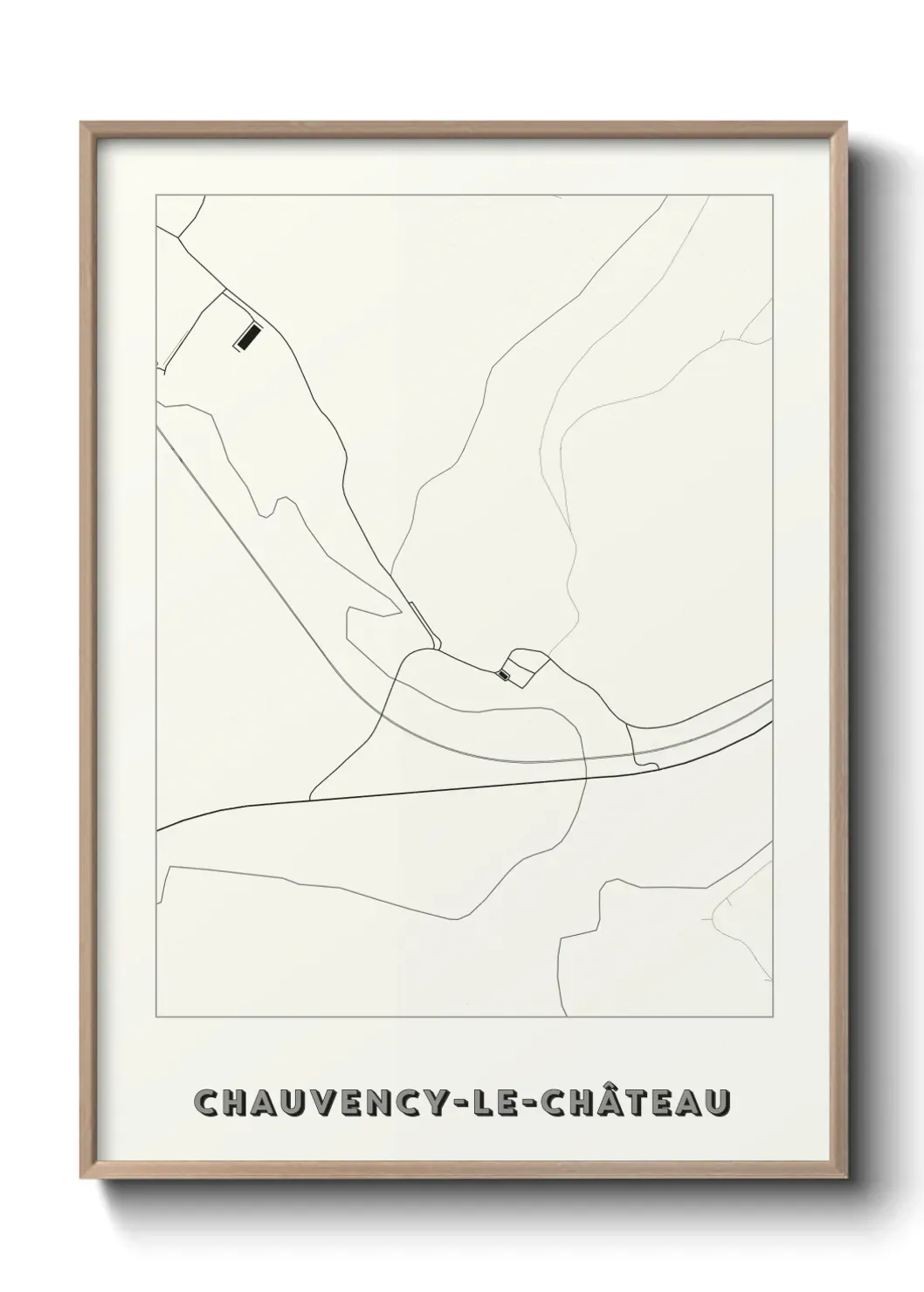 Un poster carte Chauvency-le-Château