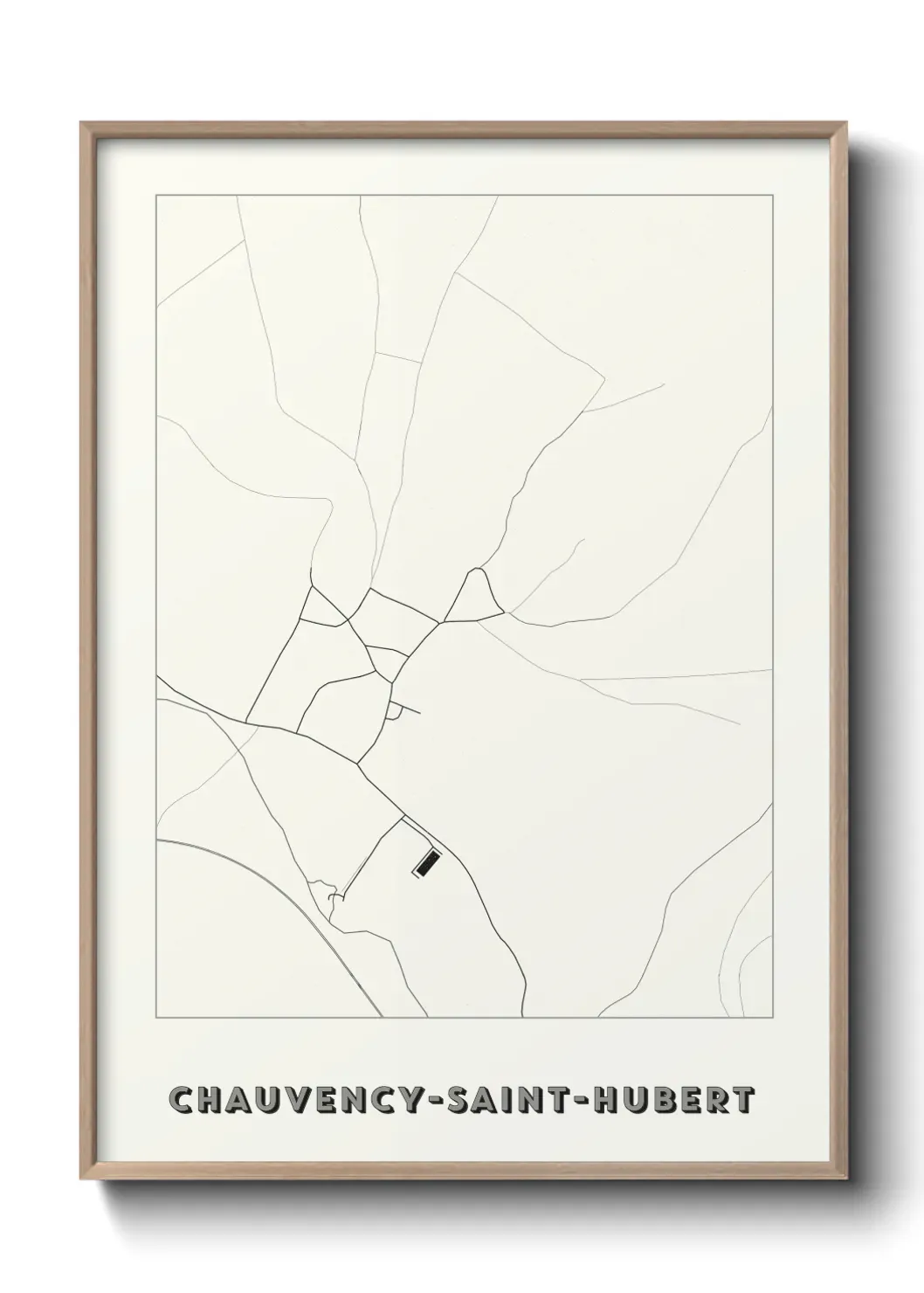 Un poster carte Chauvency-Saint-Hubert