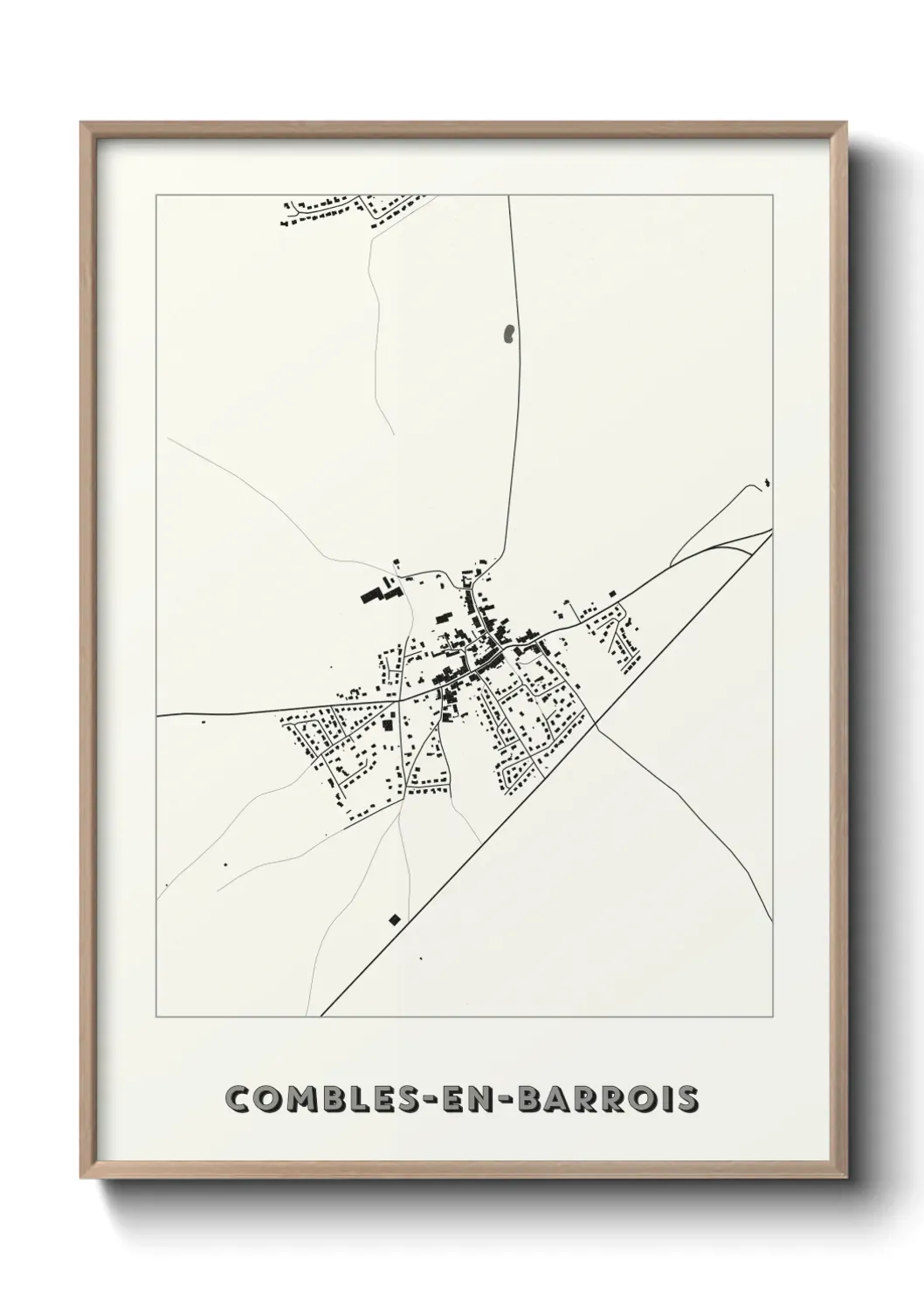 Un poster carte Combles-en-Barrois