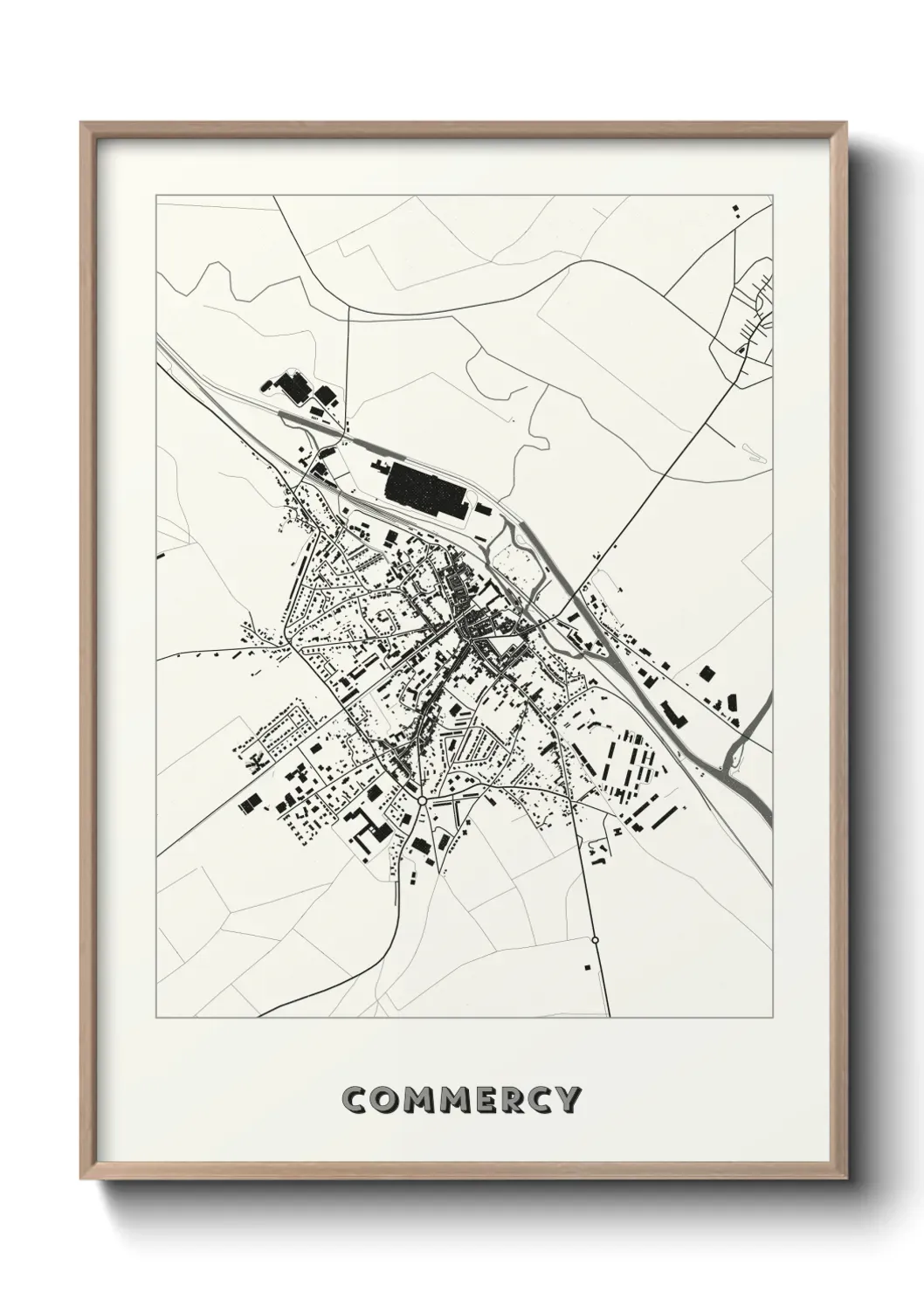 Un poster carte Commercy
