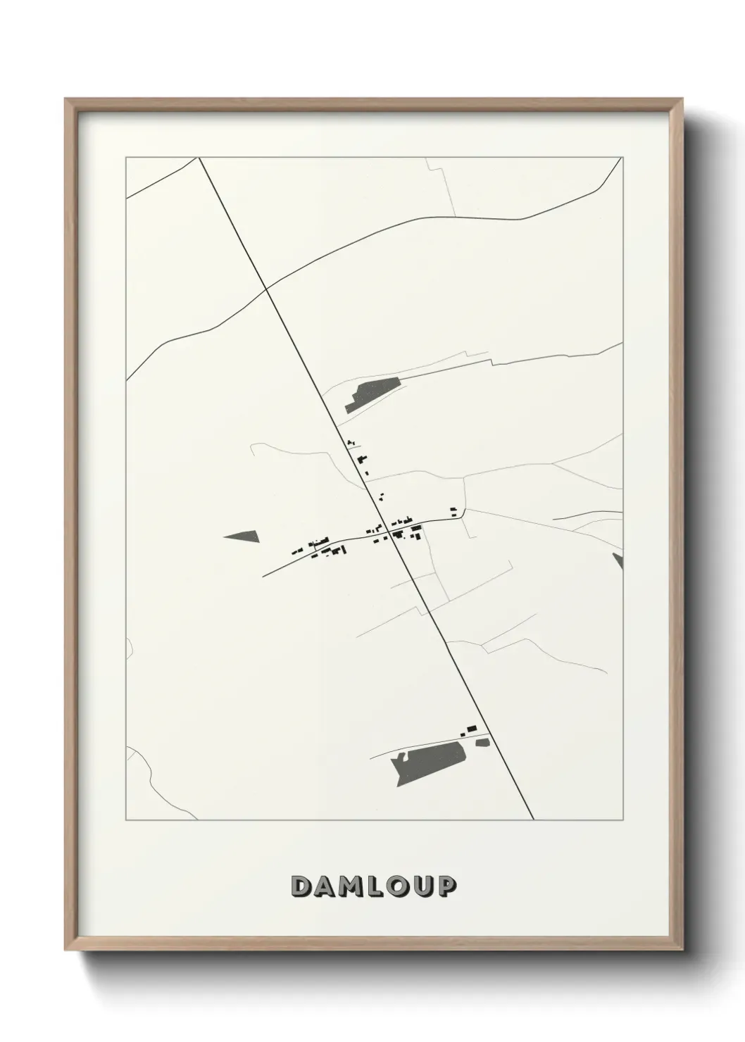 Un poster carte Damloup