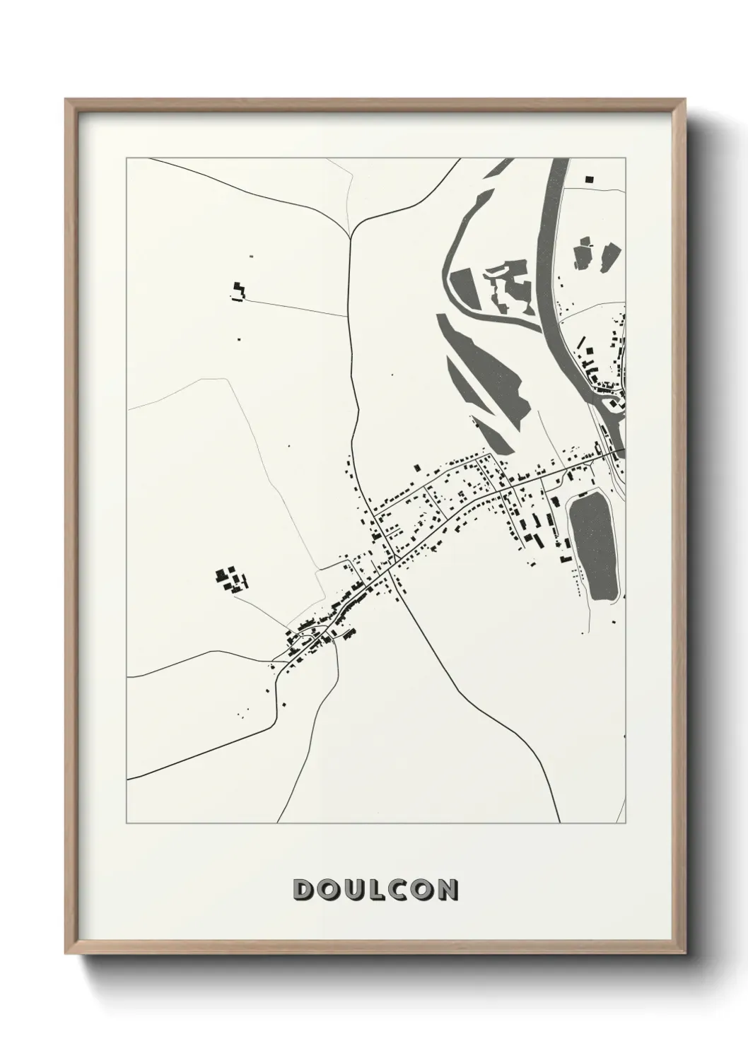 Un poster carte Doulcon