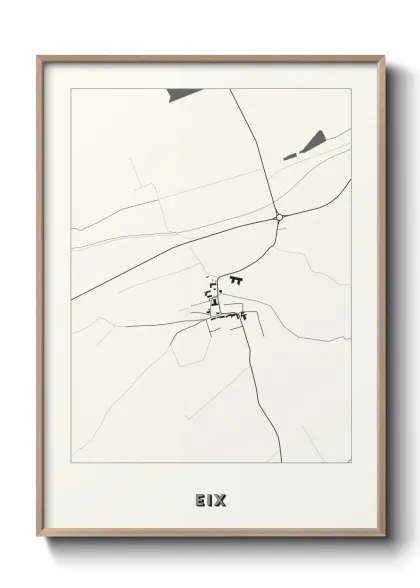 Une affiche de carte sur Eix