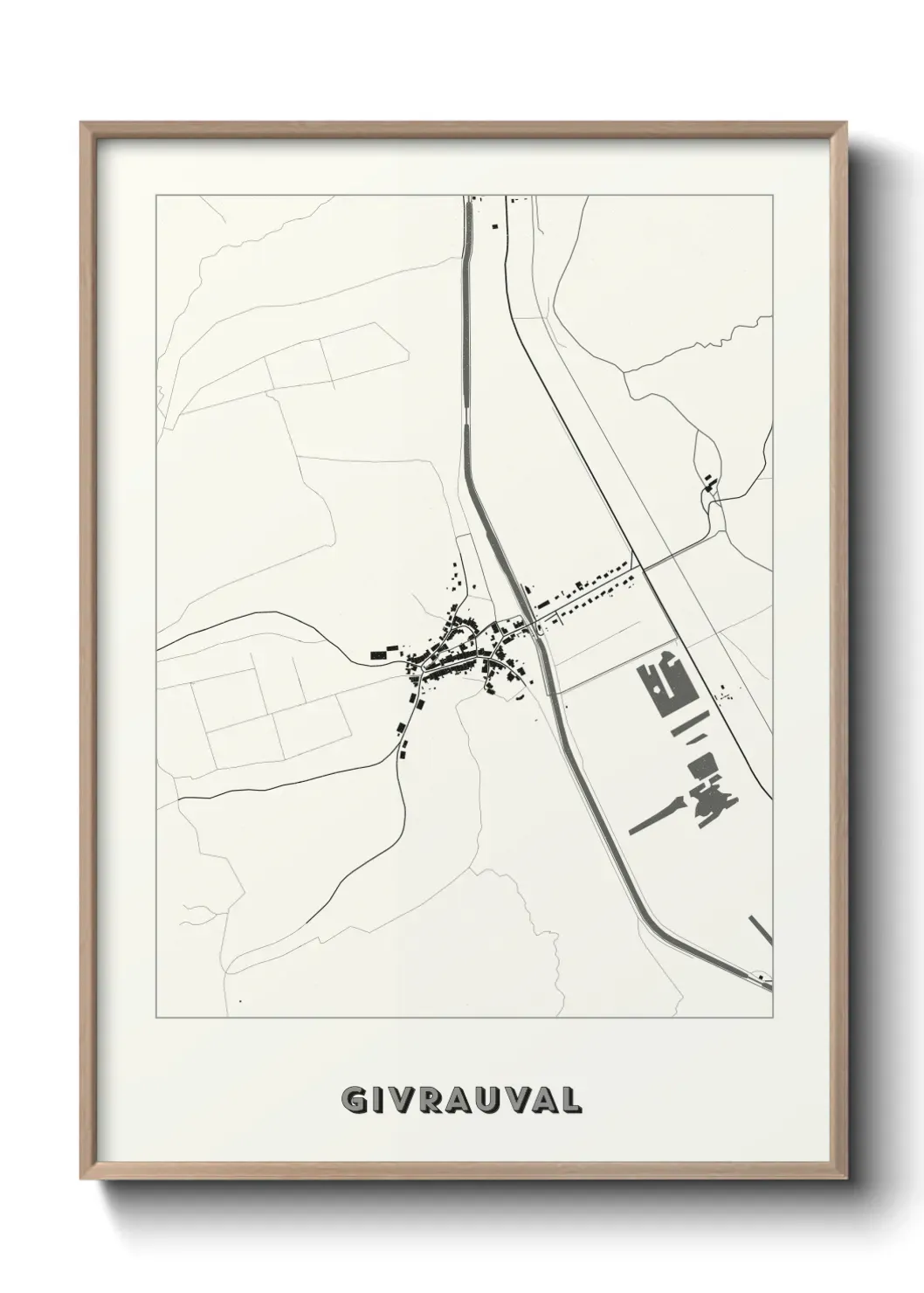 Un poster carte Givrauval