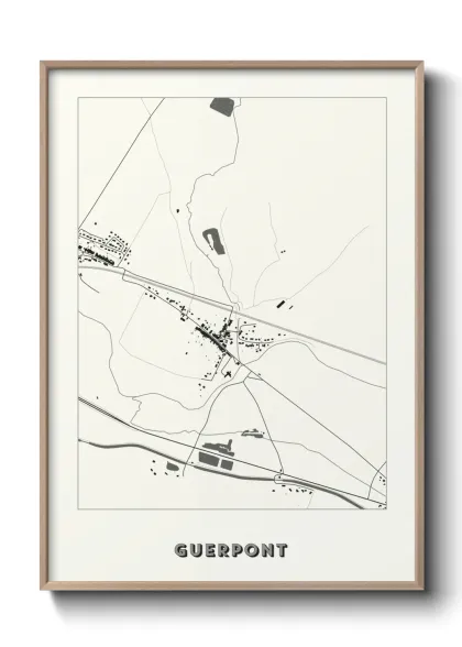 Une affiche de carte sur Guerpont