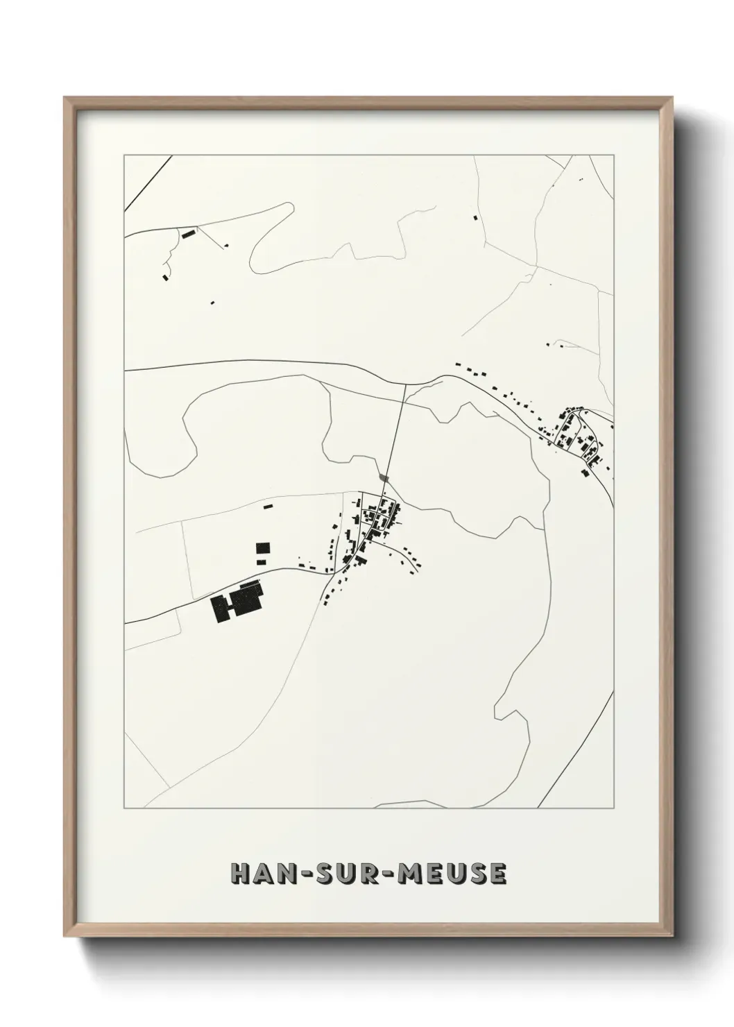 Un poster carte Han-sur-Meuse