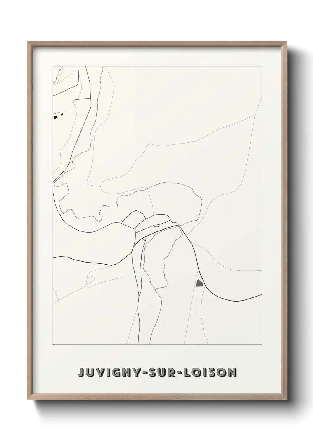 Un poster carte Juvigny-sur-Loison