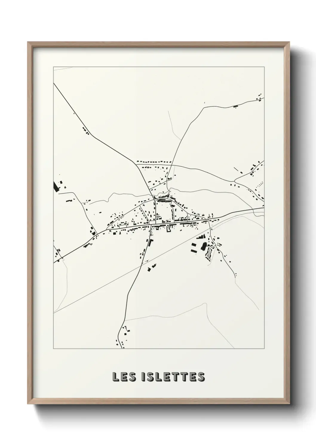 Un poster carte Les Islettes