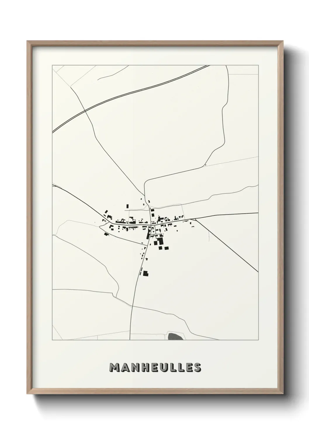 Un poster carte Manheulles