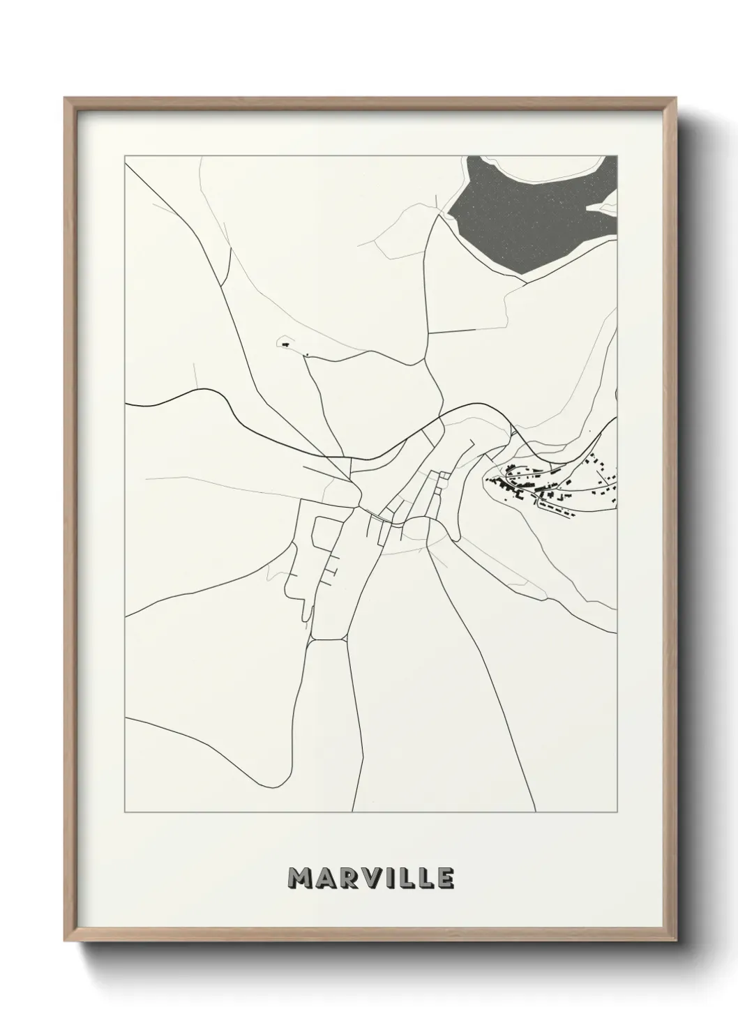 Un poster carte Marville
