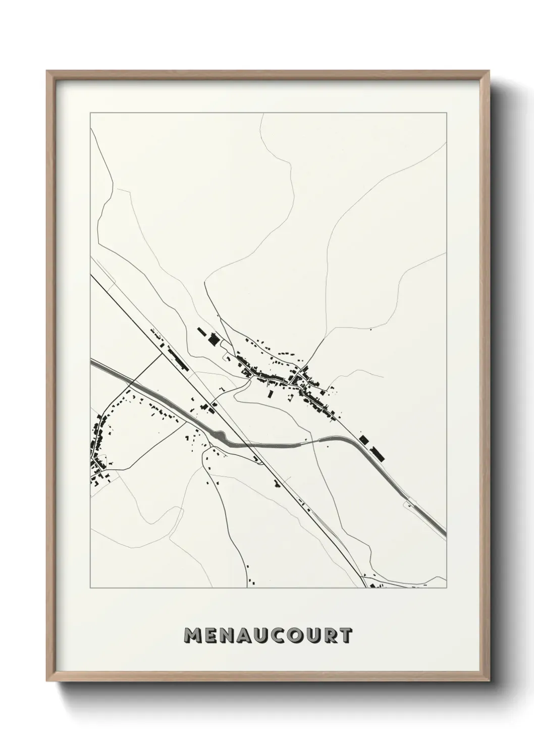 Un poster carte Menaucourt