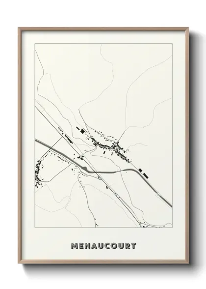 Une affiche de carte sur Menaucourt