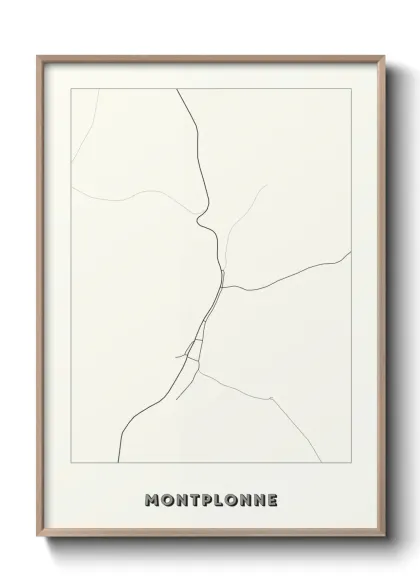 Une affiche de carte sur Montplonne