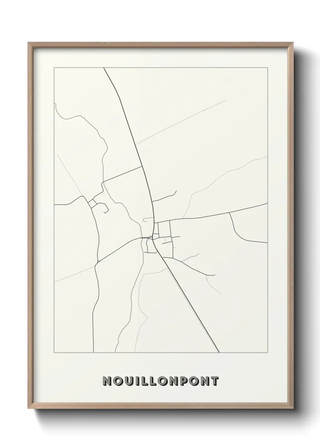 Un poster carte Nouillonpont