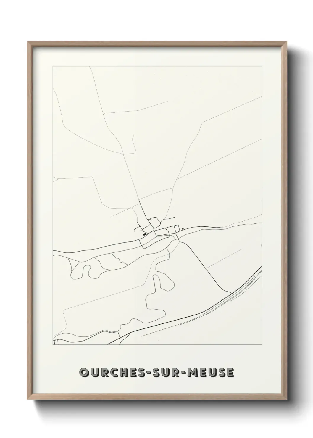 Un poster carte Ourches-sur-Meuse