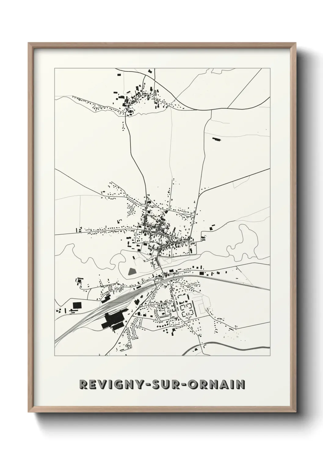 Un poster carte Revigny-sur-Ornain