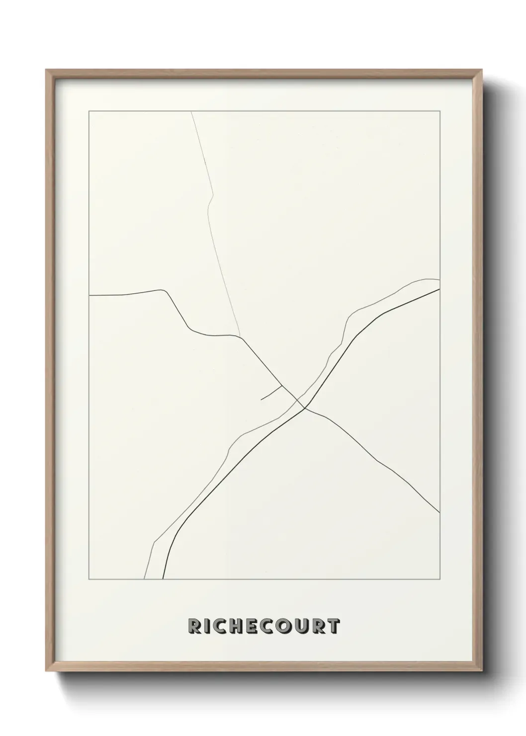 Un poster carte Richecourt