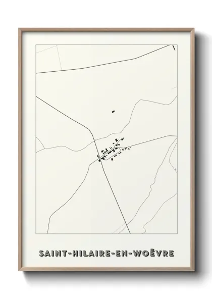Une affiche de carte sur Saint-Hilaire-en-Woëvre