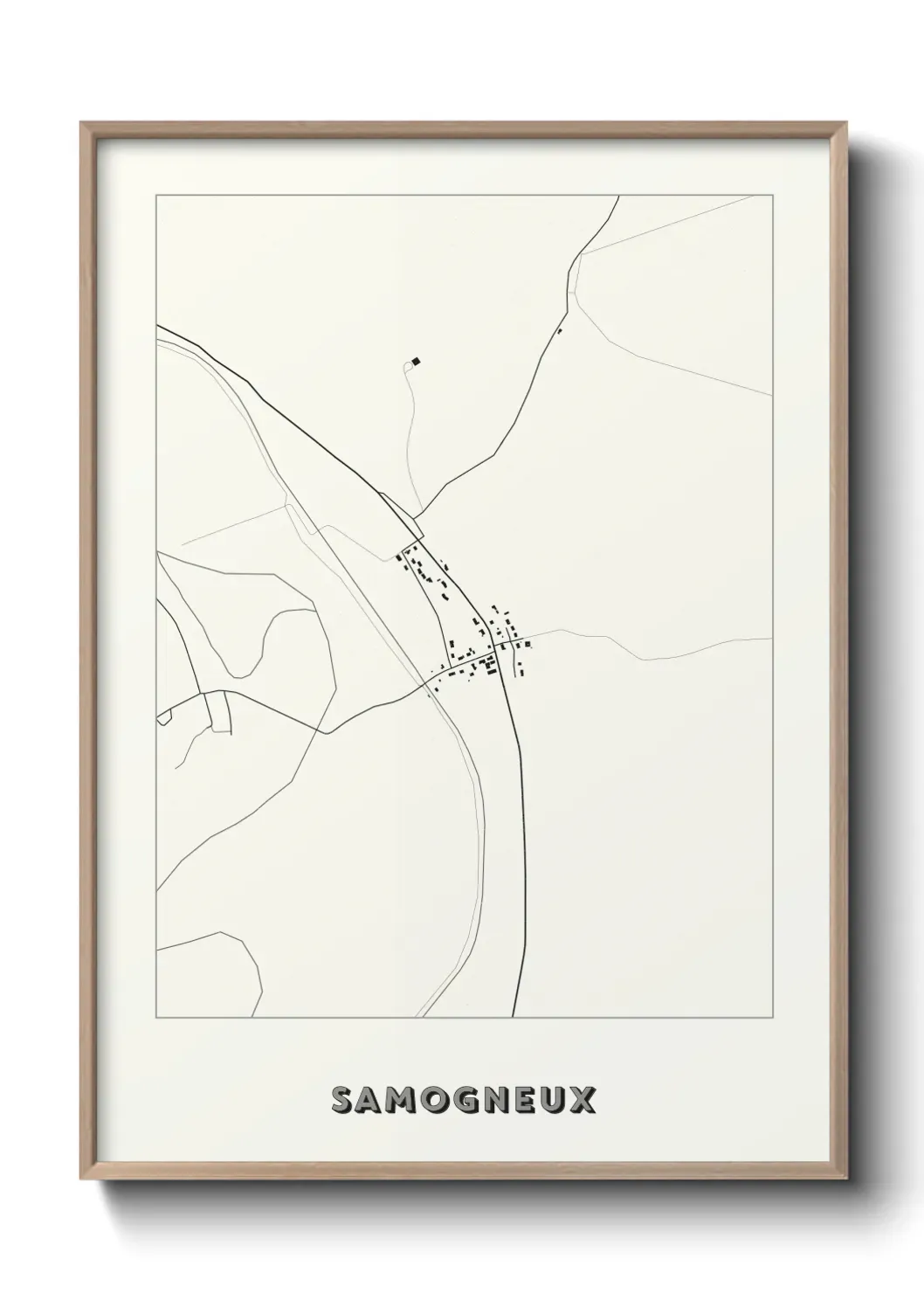 Un poster carte Samogneux