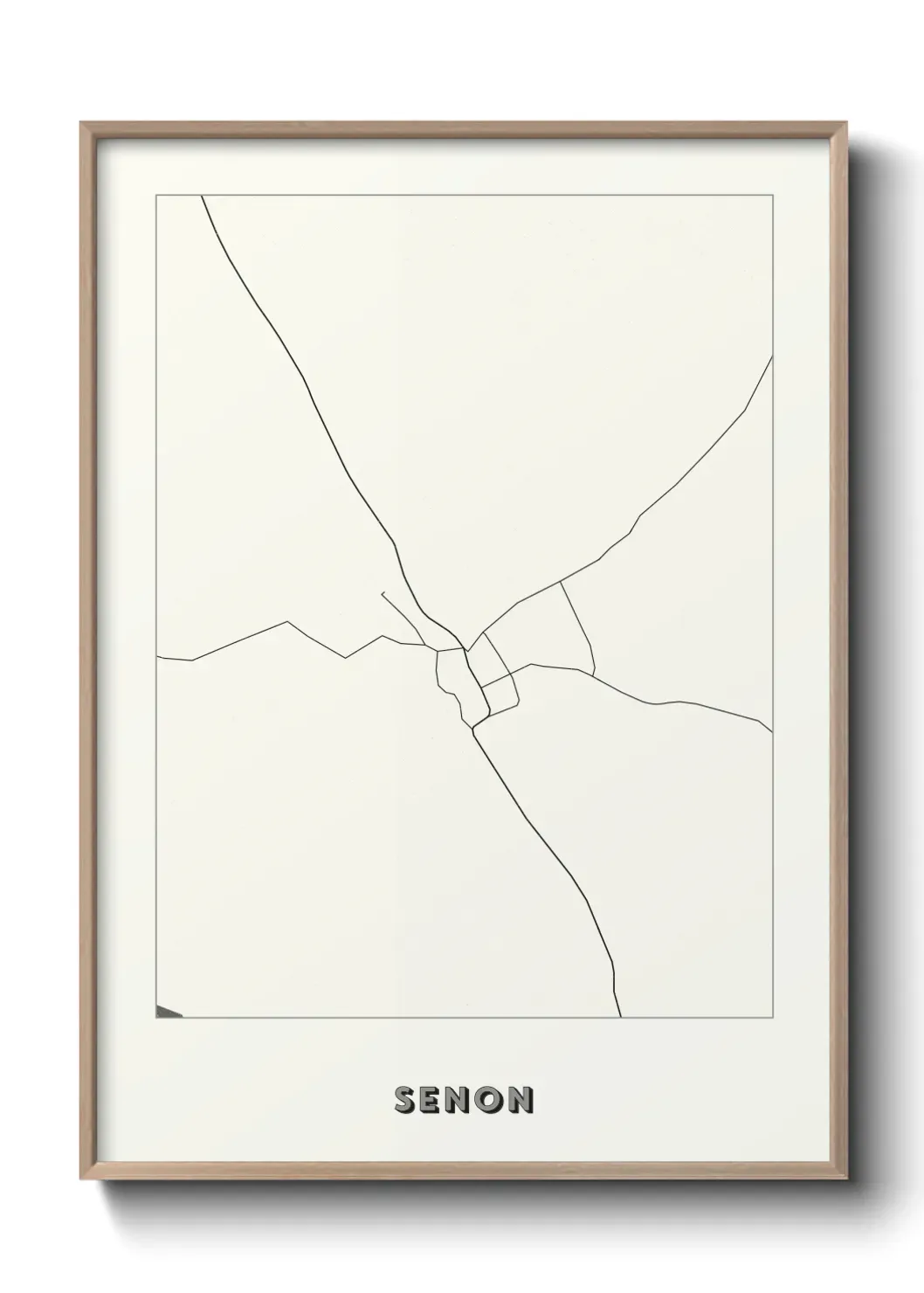 Un poster carte Senon