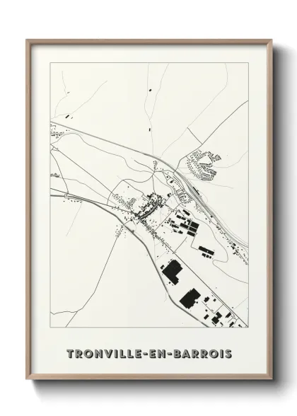 Une affiche de carte sur Tronville-en-Barrois