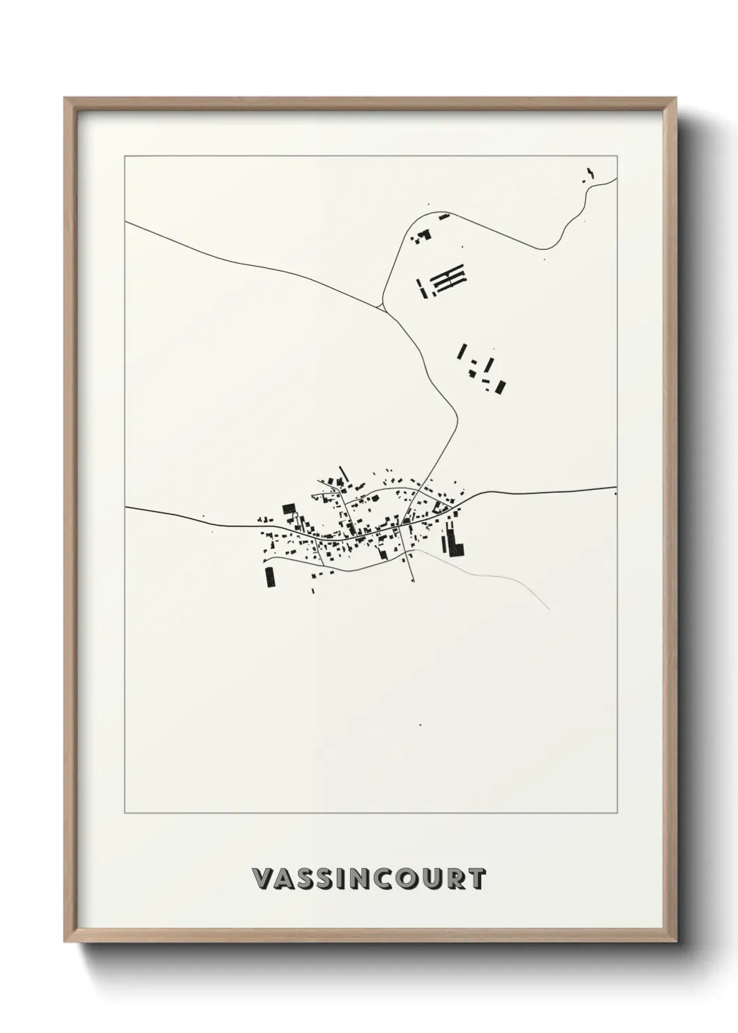 Un poster carte Vassincourt