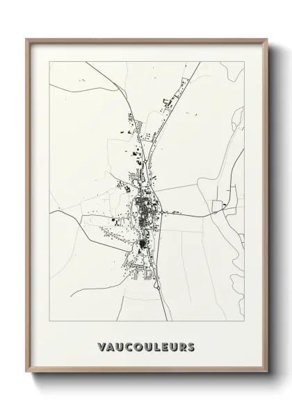 Une affiche de carte sur Vaucouleurs