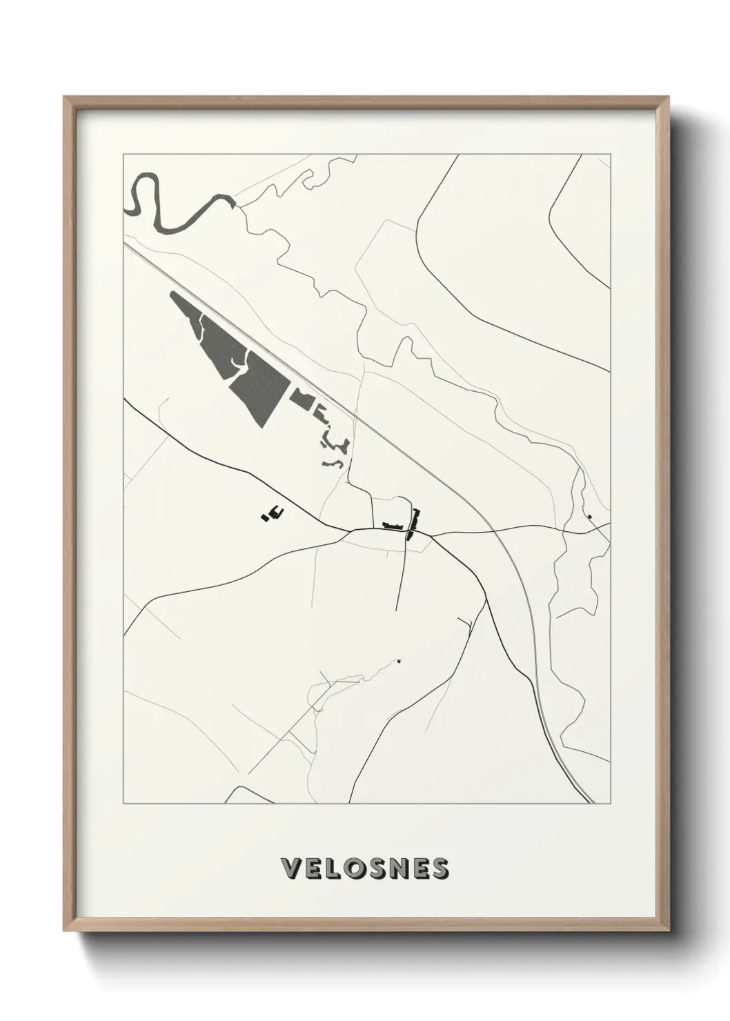 Un poster carte Velosnes
